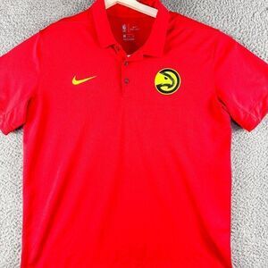 Nike Atlanta Hawks‎ Shirt Mens XL Red Golf Polo Business Casual Athletic Outdoor